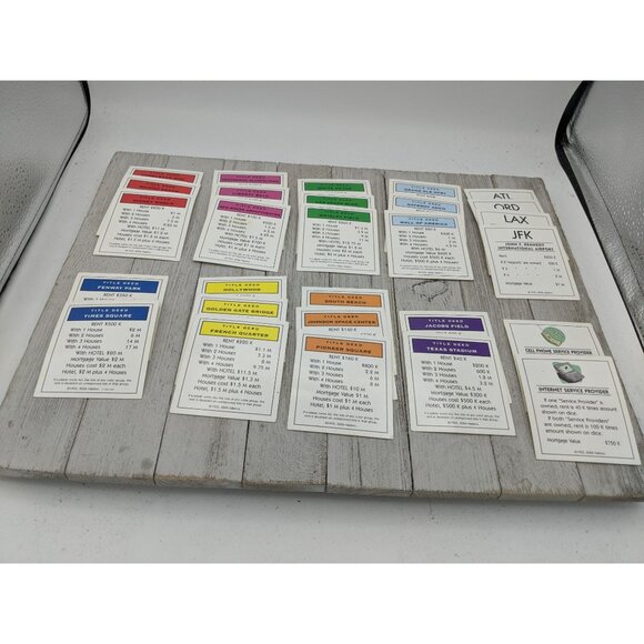 Monopoly Electronic Banking 2007 Replacement Property Cards Complete - Picture 1 of 7